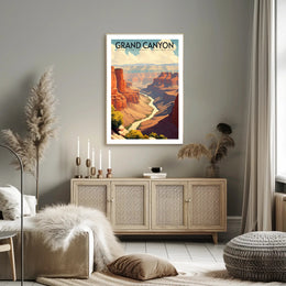 Grand Canyon Travel Poster Vintage National Park Print