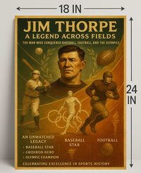 Jim Thorpe A Legend Across Fields Poster PosterGoat