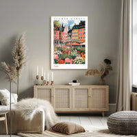 Flower Market in Oslo Poster PosterGoat