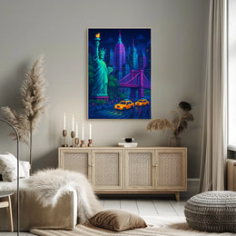 Pixelated New York Cityscape Poster