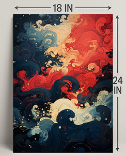 Abstract Waves Of Color Abstract Poster