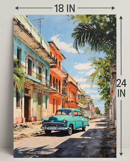 Vintage Vibes On A Sunny Street Vintage Poster