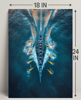 Rowing In Harmony Poster PosterGoat