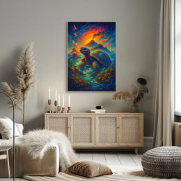 Galapagos Islands Wildlife Adventure Poster: Surreal Art