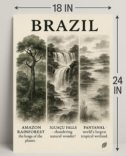 Wonders of Brazil Poster PosterGoat