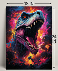 Roaring Prehistoric Fury Poster PosterGoat