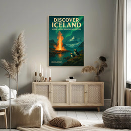 Discover Iceland Adventure Poster Art Print PosterGoat