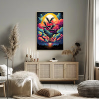 Surreal Birds and Balloon Adventure Art Poster