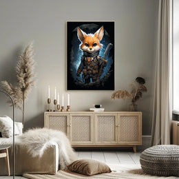 Adventurous Fox Warrior Poster