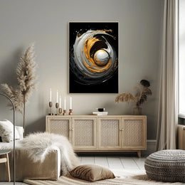 Swirling Cosmic Vortex Wall Art Abstract Poster