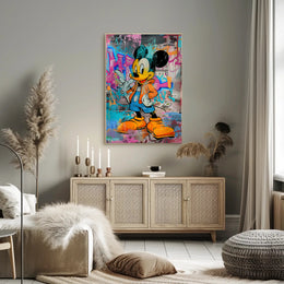 Cartoon Mouse in Urban Street Art Pop Culture Poster