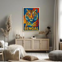 Bengal Tiger Mosaic Poster