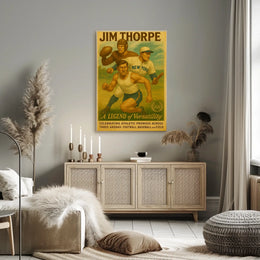 Athlete Versatility Football Baseball Track Poster