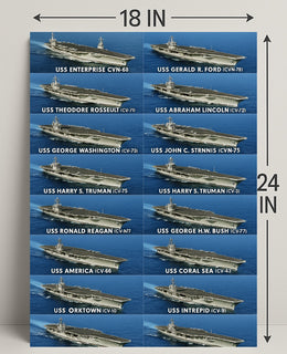 USS Harry S. Truman Aircraft Carrier Poster PosterGoat