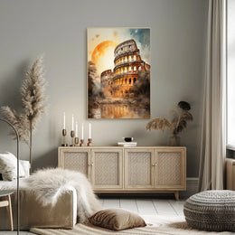 Colosseum Glory Ancient Rome Travel Poster