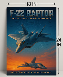 F-22 Raptor The Future of Aerial Dominance Poster PosterGoat