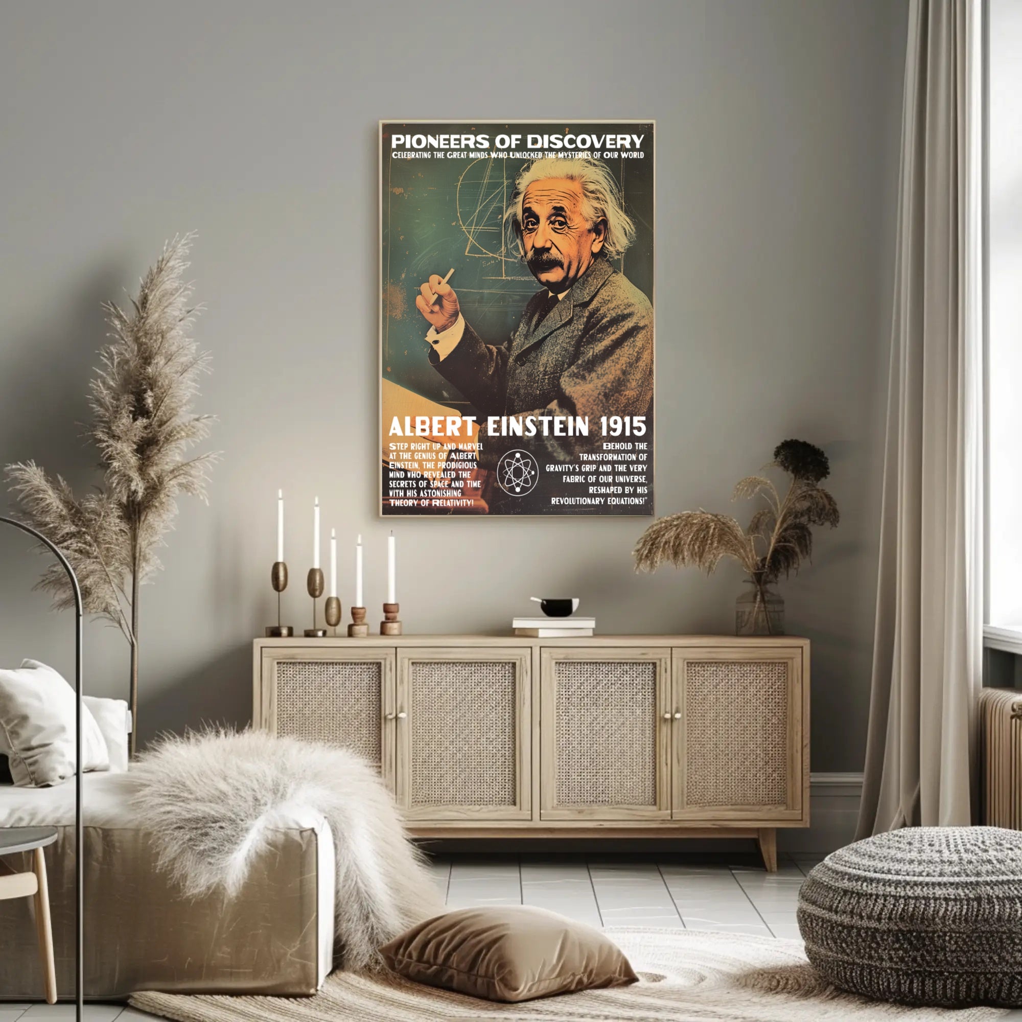 Einstein Theory Relativity Vintage Inspirational Poster