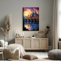 Enchanted Castle At Sunset Poster