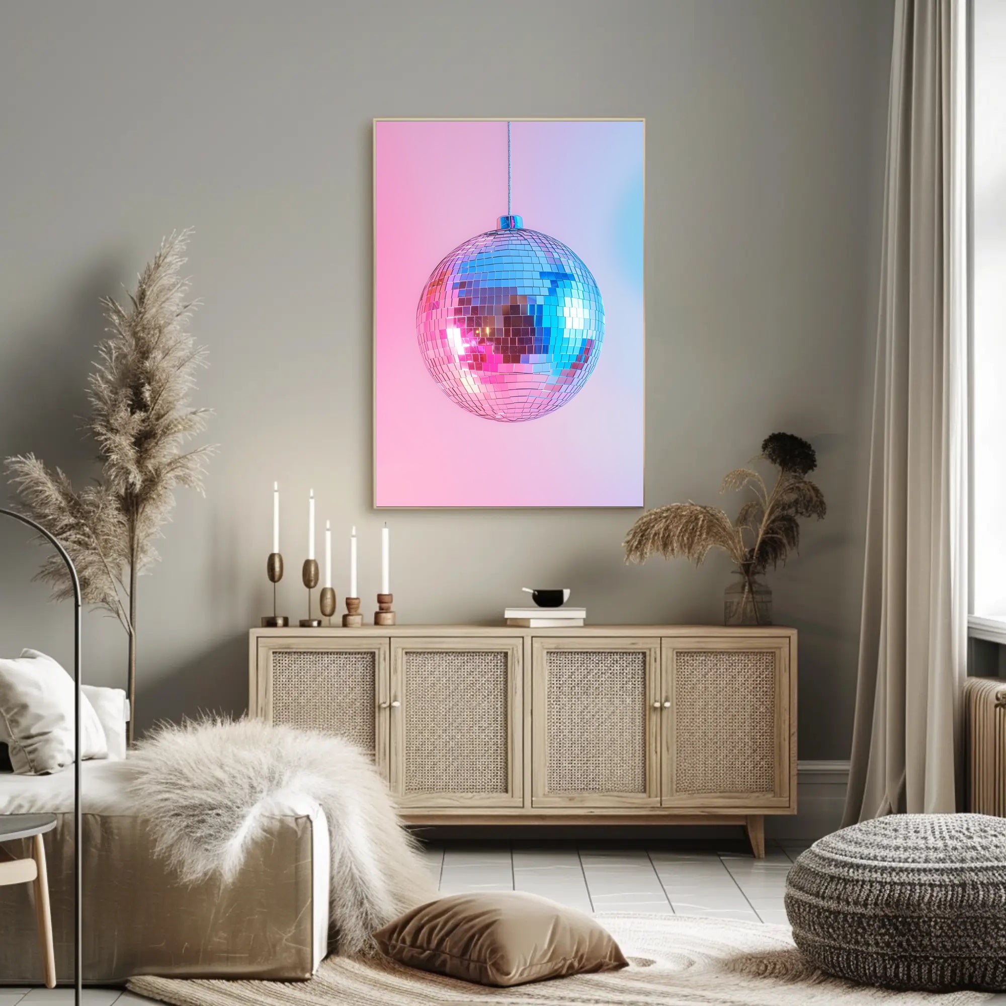Disco Ball Extravaganza: Retro Nightlife Music or Concert Poster PosterGoat