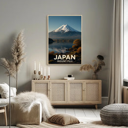 Mount Fuji Photorealism Scenic Traveler Poster