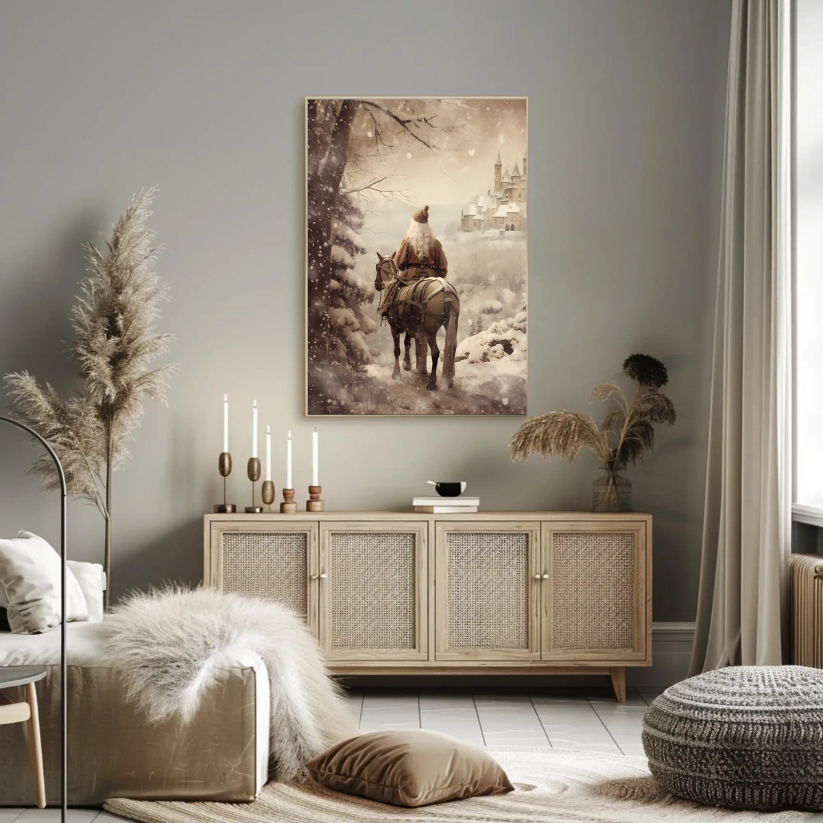Winter Journey To The Castle Poster