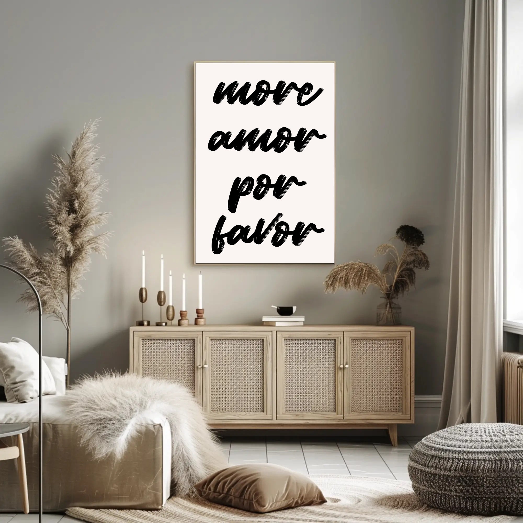 More Love Please Spanish Quote Motivational or Quote Poster PosterGoat