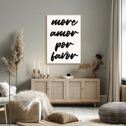 More Love Please Spanish Quote Motivational or Quote Poster PosterGoat