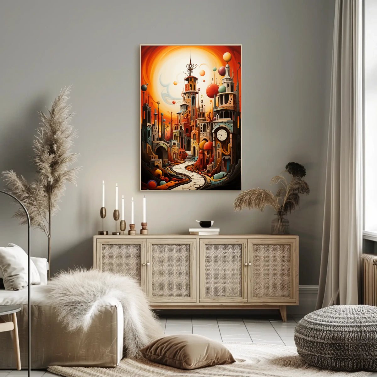 Surreal Dreamlike Cityscape Fantasy or Mythology Poster