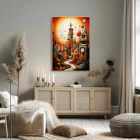 Surreal Dreamlike Cityscape Fantasy or Mythology Poster