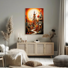 Surreal Dreamlike Cityscape Fantasy or Mythology Poster
