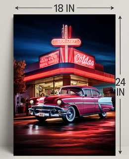 Classic Americana Neon Nights Poster