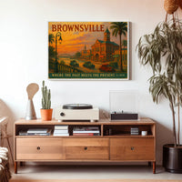 Brownsville Travel Poster Art Print