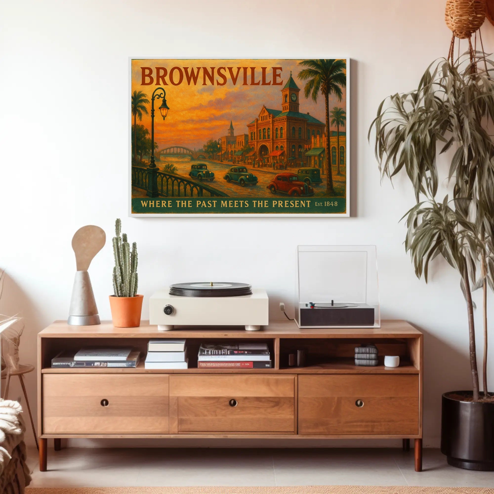 Brownsville Travel Poster Art Print