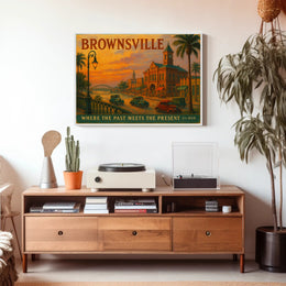 Brownsville Travel Poster Art Print