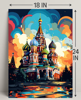 Vibrant St. BasilS Cathedral Poster