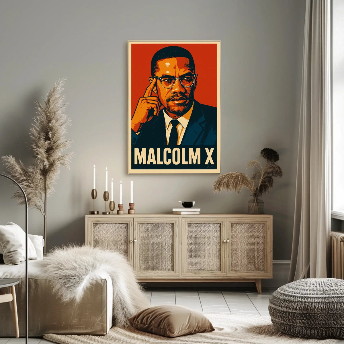 Malcolm X Portrait Poster
