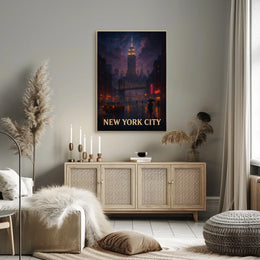 New York City Nightscape Poster