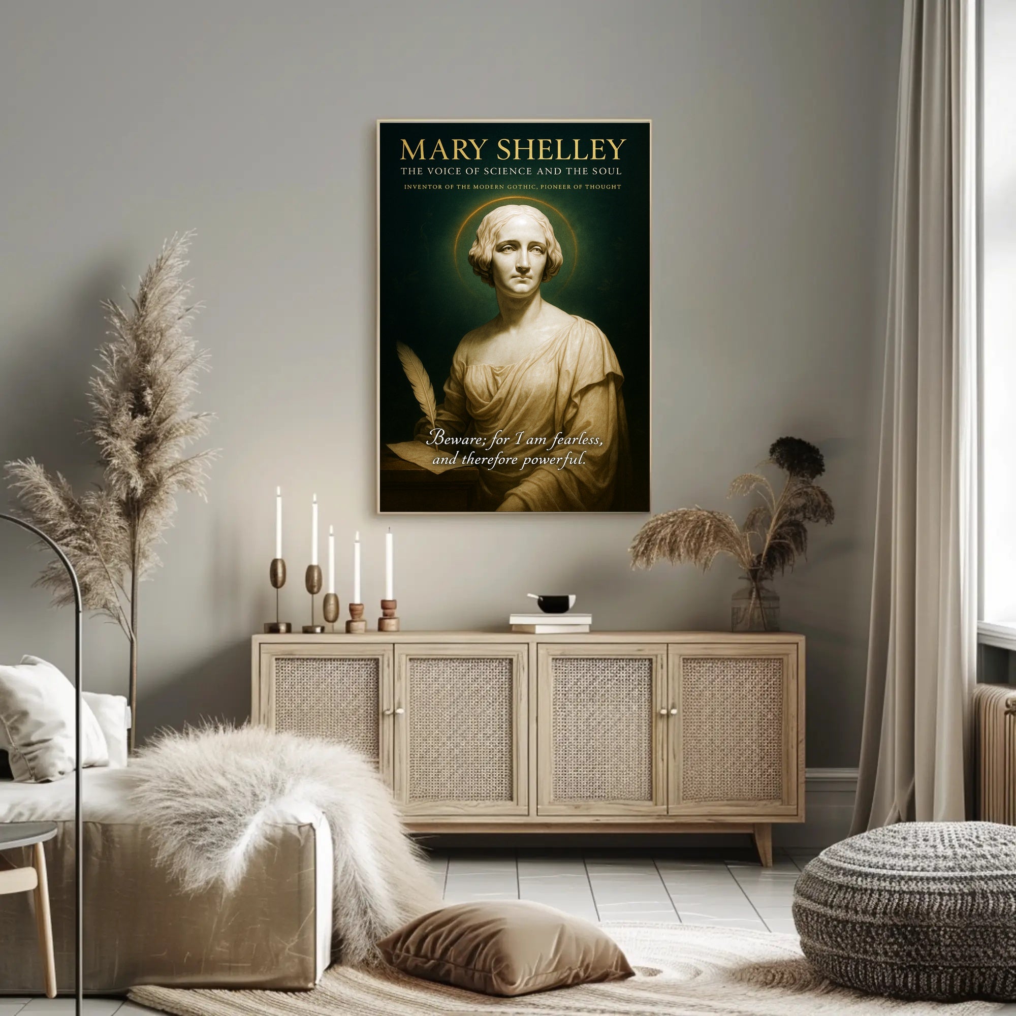 Mary Shelley - The Voice of Science and the Soul Poster PosterGoat