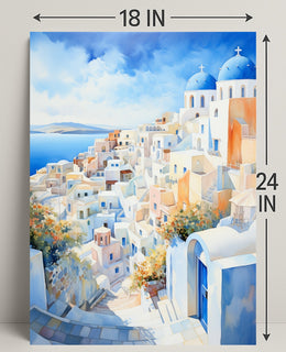 Santorini Serenity Poster
