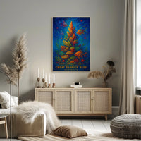 Great Barrier Reef Vintage Art Poster Print