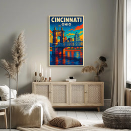 Cincinnati, Ohio Cityscape Poster