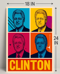 Clinton Pop Art Tribute Wall Art Print PosterGoat