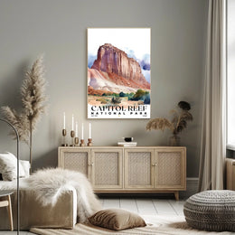 Capitol Reef Watercolor Wall Art Poster