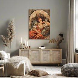 Vintage Cars and Fashion Mid-20th Century Poster