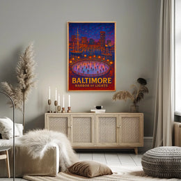 Baltimore Harbor Of Lights Poster
