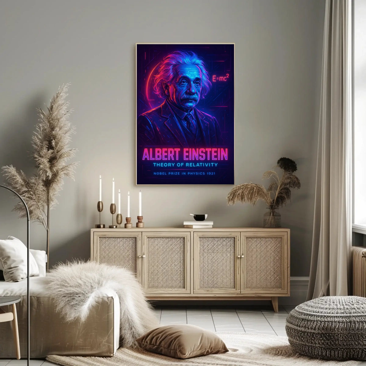 Science Education Albert Einstein Theory Of Relativity Poster