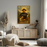 St. Damien Inspirational Legacy Vintage Heritage Poster