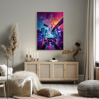 Neon Gaming Odyssey Poster