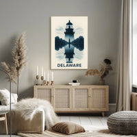 Delaware Lighthouse Reflection Poster