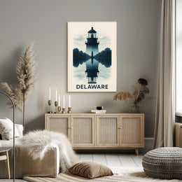 Delaware Lighthouse Reflection Poster